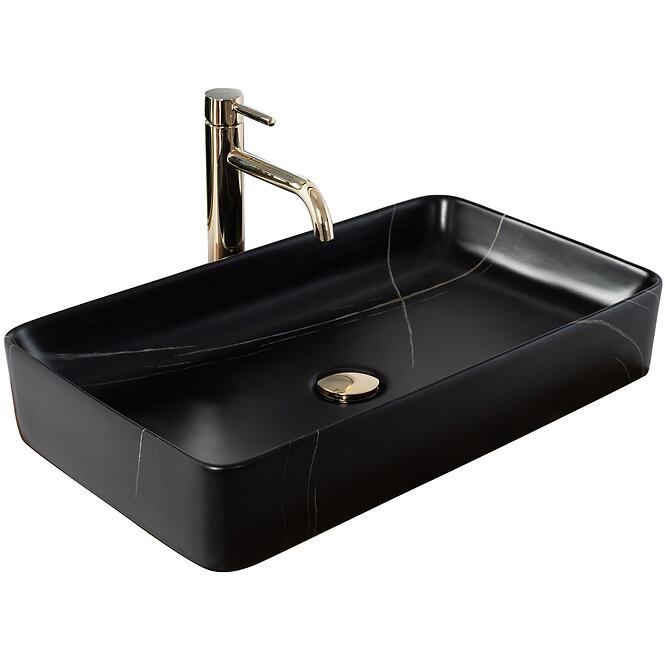 Mosdókagyló lapon Denis Black Stone Matt