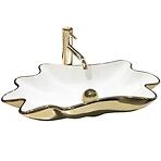 Mosdókagyló lapon Infinity Gold/White