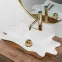 Mosdókagyló lapon Infinity Gold/White,4