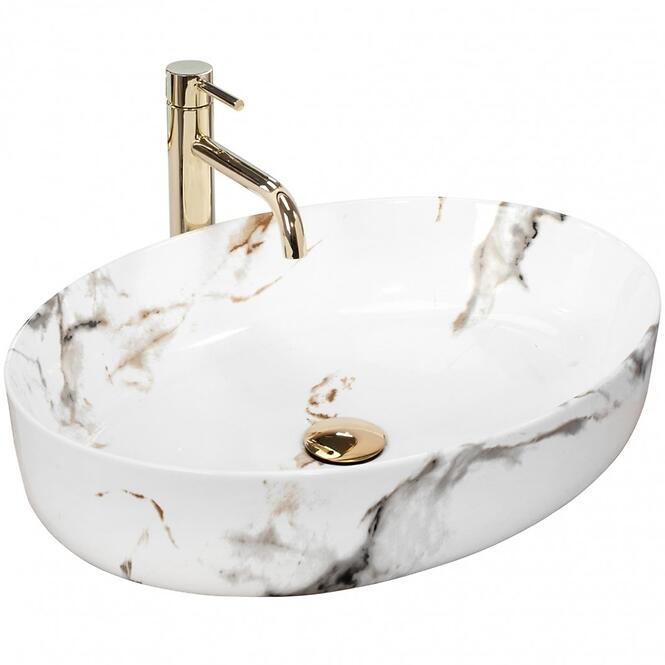 Mosdókagyló Queen Carrara Shiny