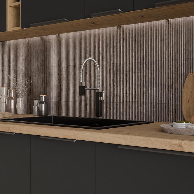 Konyhaszekrény Aria-Bl/Ar Anti Fingerprint 40d 3s Bb,6