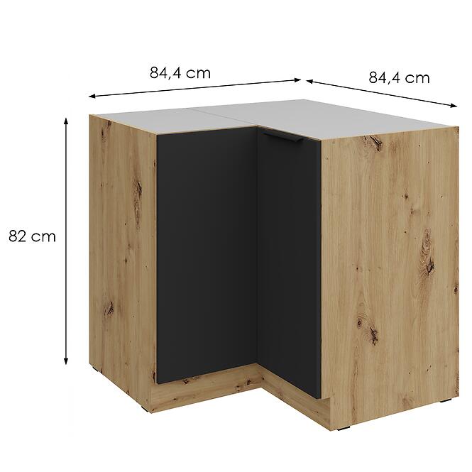 Konyhaszekrény Aria-Bl/Ar Anti Fingerprint 90x90 Dn 2f Bb,2