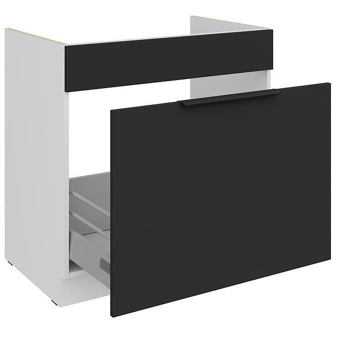 Konyhaszekrény Aria-Bl/Wh Anti Fingerprint 80zl 1s Bb,3