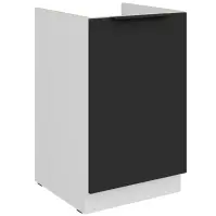 Konyhaszekrény Aria-Bl/Wh Anti Fingerprint 50zl 1f Bb