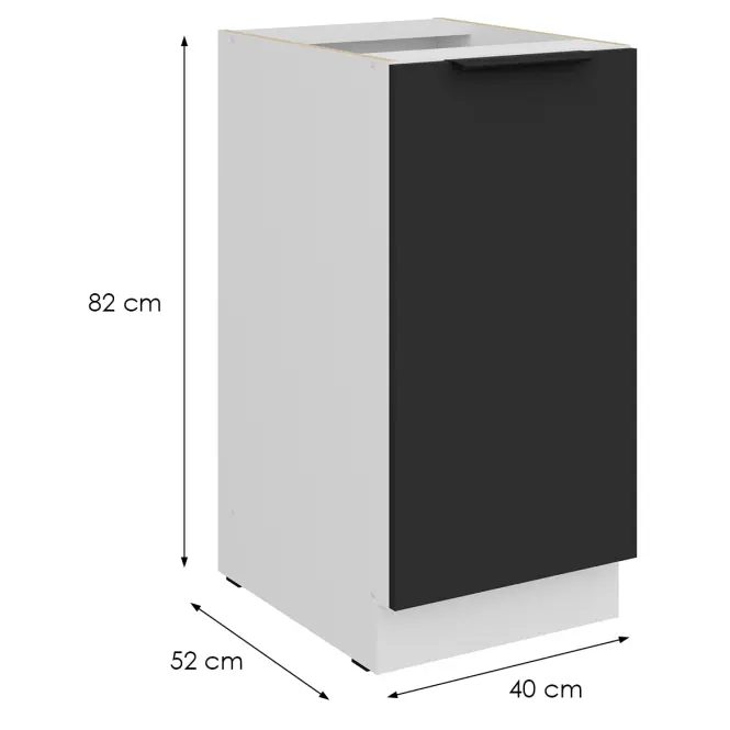 Konyhaszekrény Aria-Bl/Wh Anti Fingerprint 40d 1f Bb