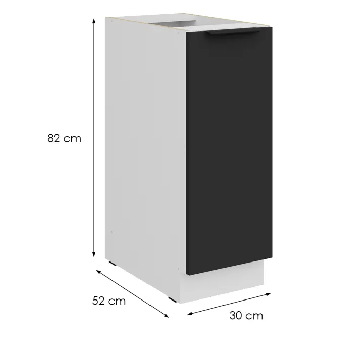 Konyhaszekrény Aria-Bl/Wh Anti Fingerprint 30d Cargo Bb