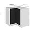 Konyhaszekrény Aria-Bl/Wh Anti Fingerprint 90x90 Dn 2f Bb,2