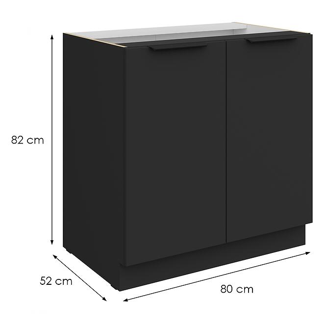 Konyhaszekrény Aria-Bl/Bl Anti Fingerprint 80d 2f Bb