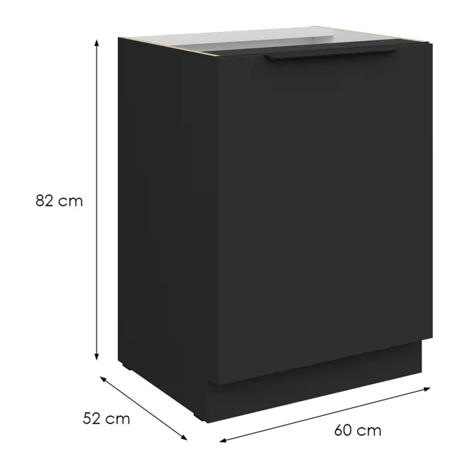 Konyhaszekrény Aria-Bl/Bl Anti Fingerprint 60d 1f Bb,2