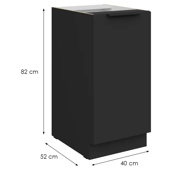 Konyhaszekrény Aria-Bl/Bl Anti Fingerprint 40d 1f Bb,2