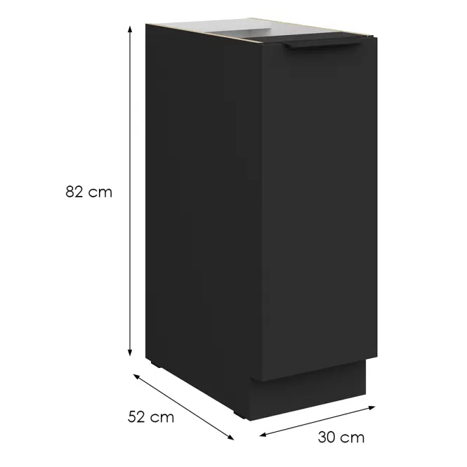 Konyhaszekrény Aria-Bl/Bl Anti Fingerprint 30d Cargo Bb,2