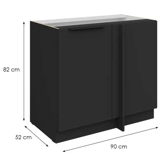 Konyhaszekrény Aria-Bl/Bl Anti Fingerprint 105 Nd 1f Bb,2