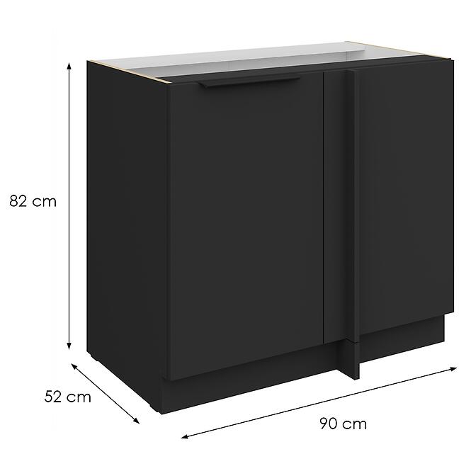 Konyhaszekrény Aria-Bl/Bl Anti Fingerprint 105 Nd 1f Bb,2