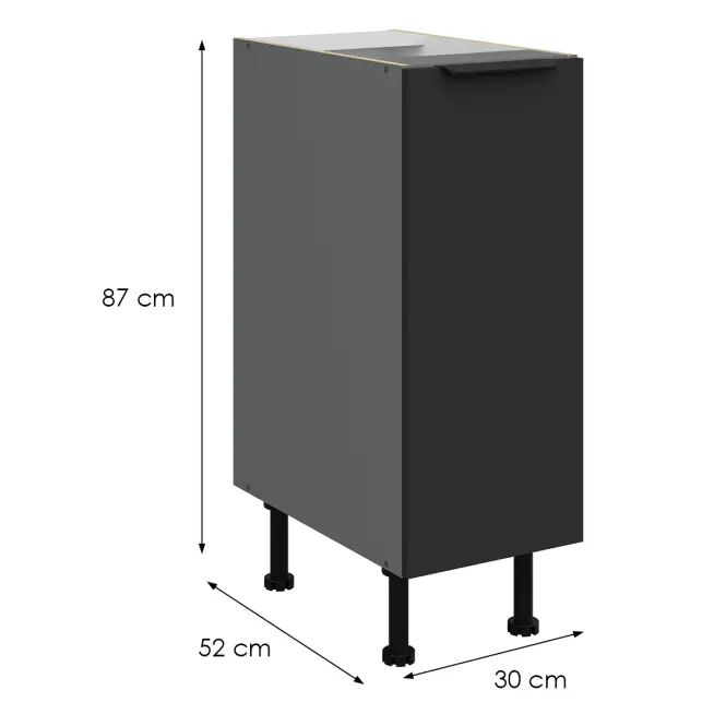 Konyhaszekrény Aria-Bl/Ant Anti Fingerprint 30d Cargo Bb,2