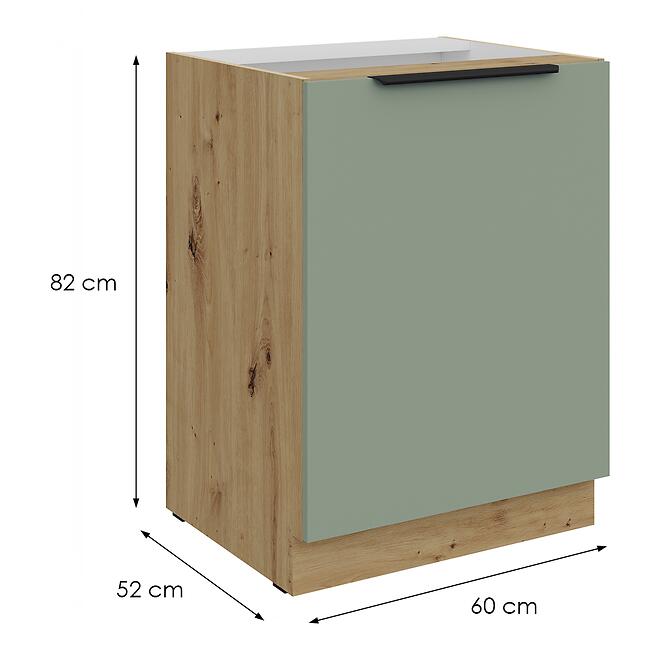 Konyhaszekrény Aria-Sa/Ar Anti Fingerprint 60d 1f Bb,2