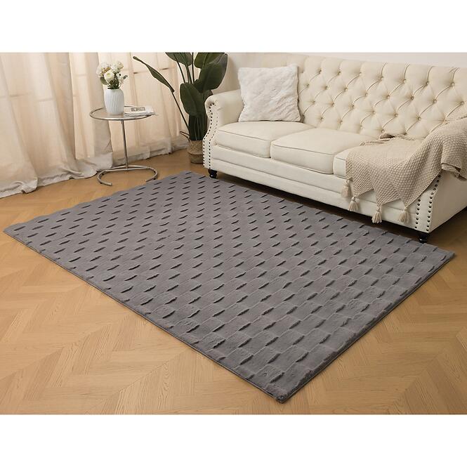 Szőnyeg Rabbit Fur Square 0,8/1,5 szürke,3