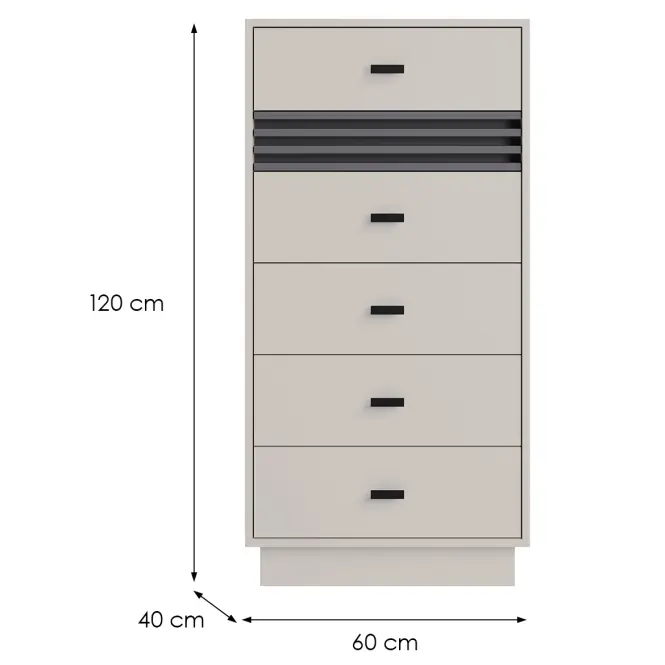 Komód Allmo Al18 Cashmere,2