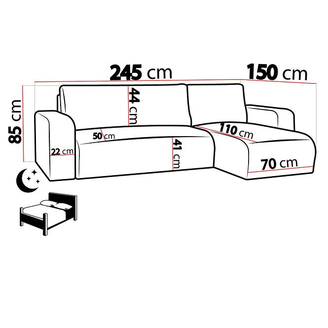 Sarokgarnitúra szett Goya U Velo 629,6