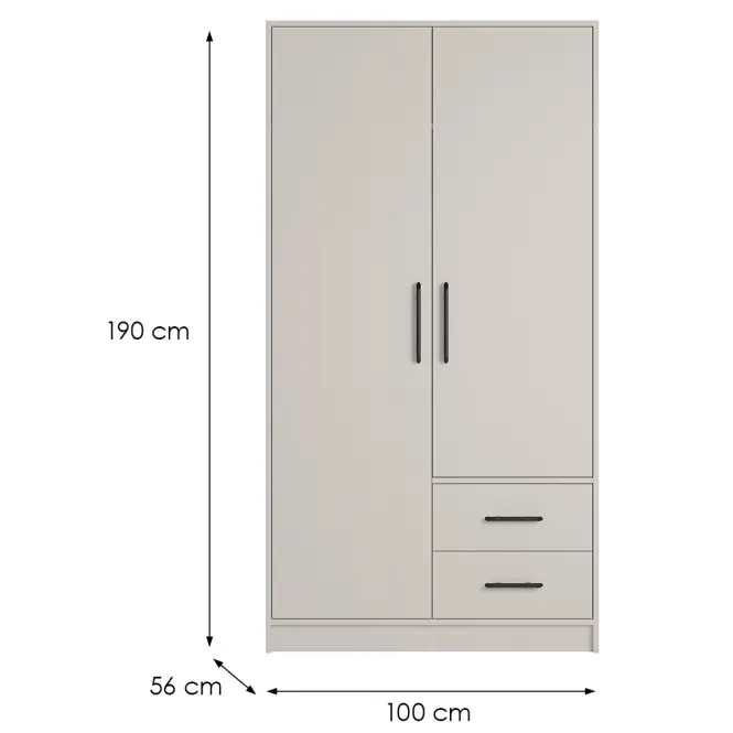 Szekrény Smart Sr3 2d Cashmere