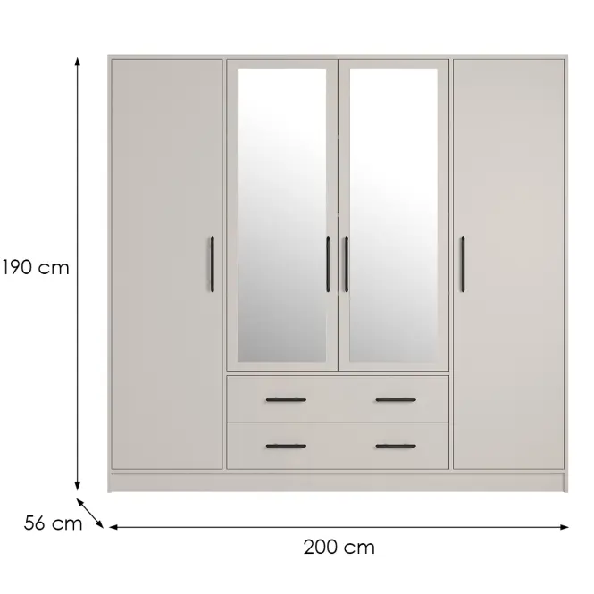 Szekrény Smart Srl1 4dl Cashmere,2