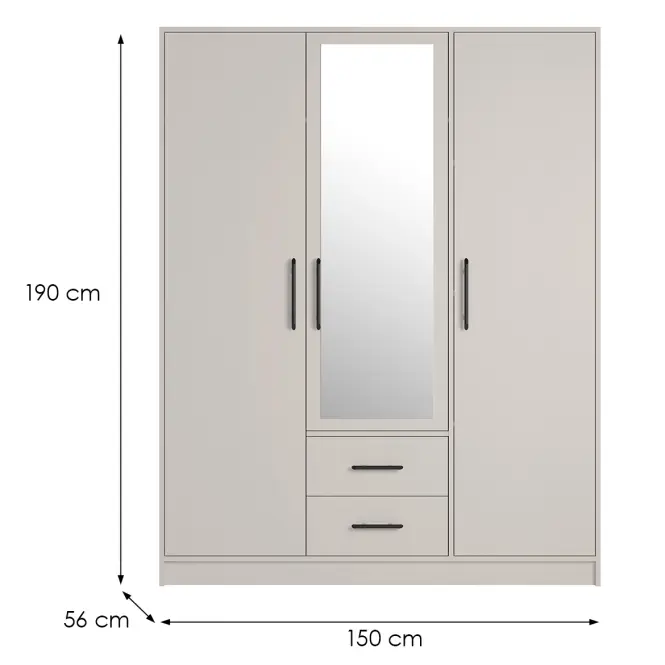 Szekrény Smart Srl2 3dl Cashmere
