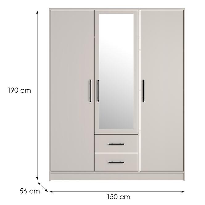 Szekrény Smart Srl2 3dl Cashmere,2