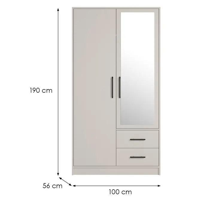 Szekrény Smart Srl3 2dl Cashmere