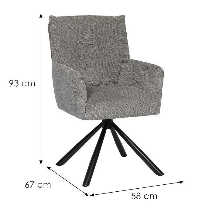Szék Stefan 12570 szürke,2
