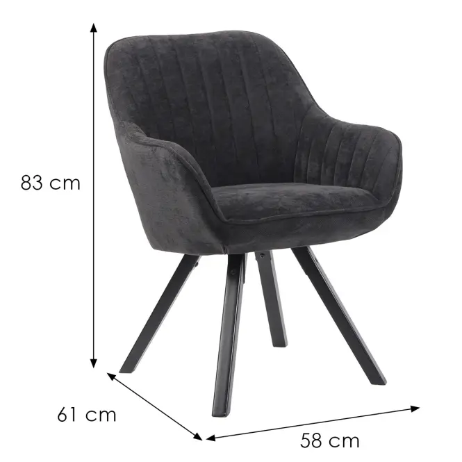 Szék Chrissy 12571 fekete