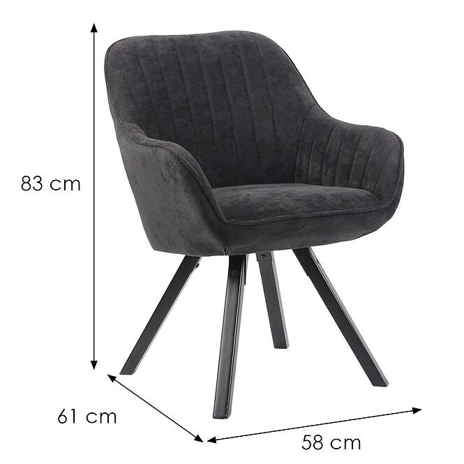 Szék Chrissy 12571 fekete,2