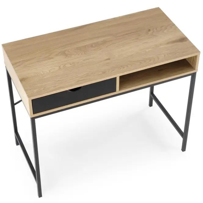 Íróasztal B-50 tölgy arany/fekete,6