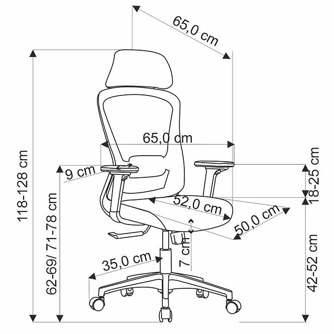 Forgószék Sonar fekete