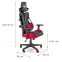 Irodai gaming szék Nitro fekete/piros,2