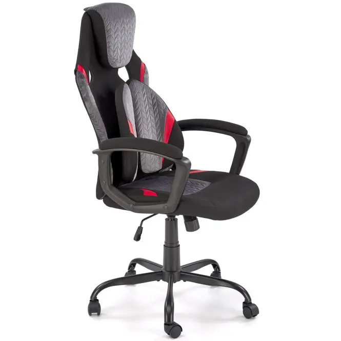 Irodai gaming szék Jensen fekete/szürke/piros