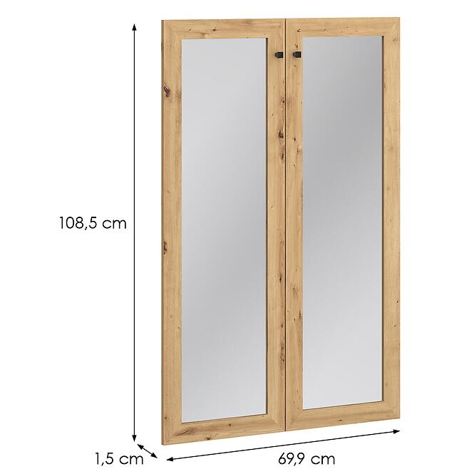 Üveges ajtók Trevone T2kf311st-D78  tölgy artisan,2