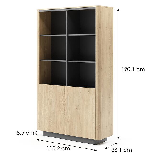 Regál Torro Regál A 2d  tölgy Cremona,2