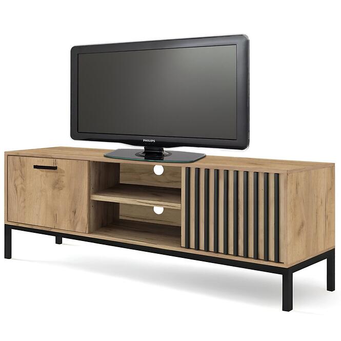 Szekrény RTV Lamino RTV-1 tölgy craft/fekete