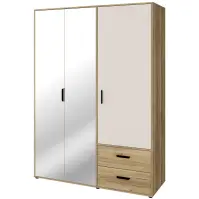 Szekrény Mokkaro  Moks837-M802 1d2lud2sz Homok/Tölgy Mauvella PROMO