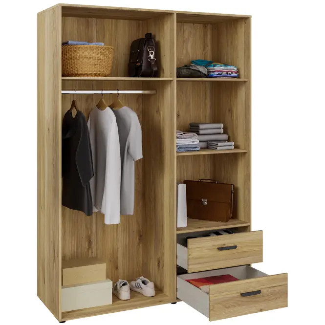 Szekrény Mokkaro  Moks837-M802 1d2lud2sz Homok/Tölgy Mauvella PROMO,14