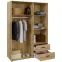 Szekrény Mokkaro  Moks837-M802 1d2lud2sz Homok/Tölgy Mauvella,14