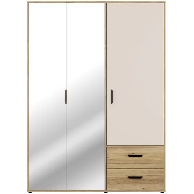 Szekrény Mokkaro  Moks837-M802 1d2lud2sz Homok/Tölgy Mauvella,3