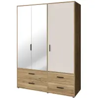 Szekrény Mokkaro  Moks838-M802 1d2lud4sz Homok/Tölgy Mauvella