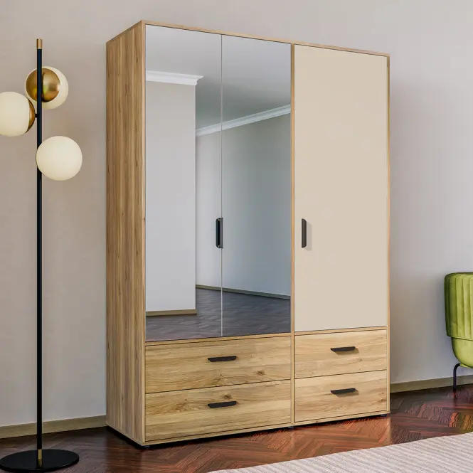 Szekrény Mokkaro  Moks838-M802 1d2lud4sz Homok/Tölgy Mauvella,14