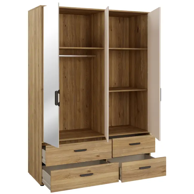 Szekrény Mokkaro  Moks838-M802 1d2lud4sz Homok/Tölgy Mauvella