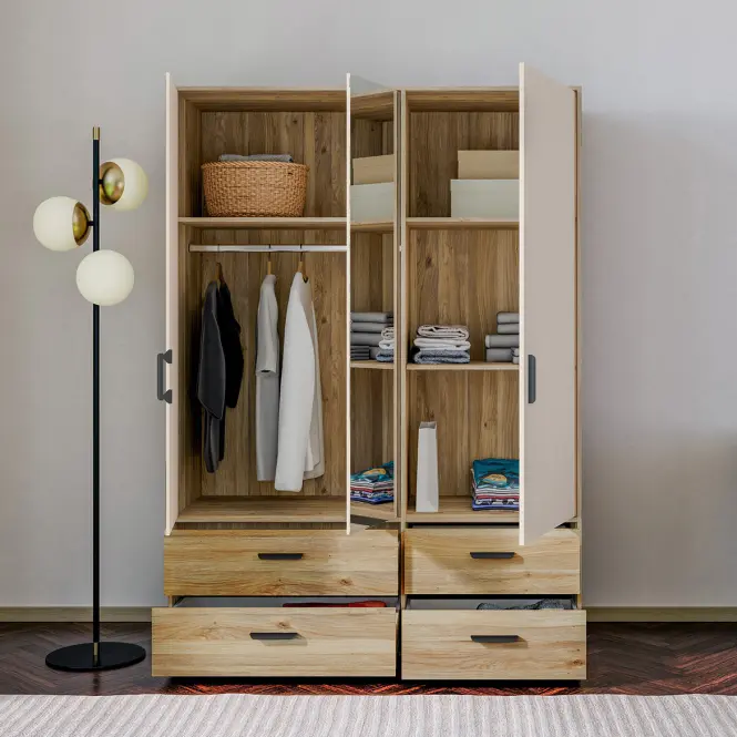 Szekrény Mokkaro  Moks838-M802 1d2lud4sz Homok/Tölgy Mauvella,7