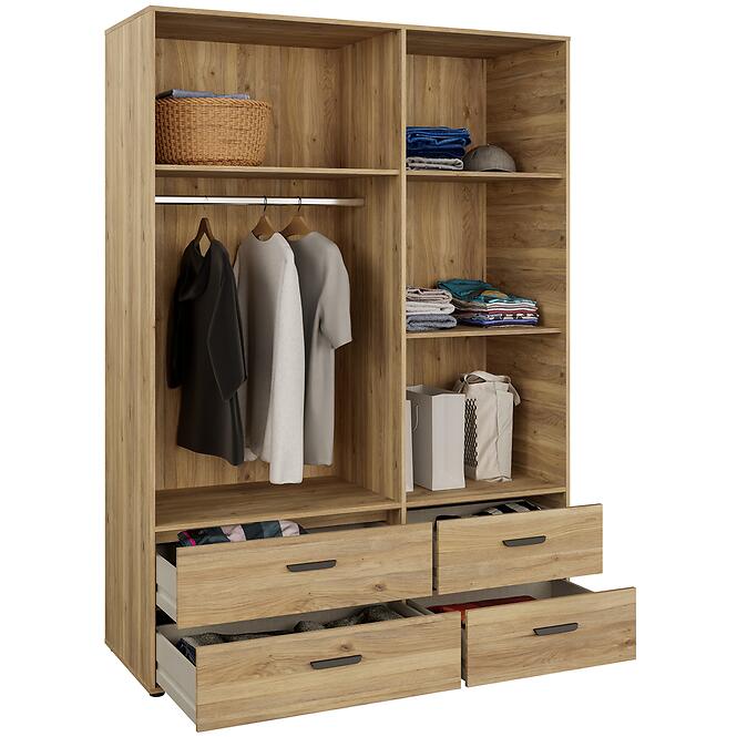 Szekrény Mokkaro  Moks838-M802 1d2lud4sz Homok/Tölgy Mauvella