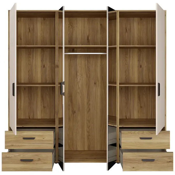 Szekrény Mokkaro  Moks845-M802  2d2lud4sz Homok/Tölgy Mauvella