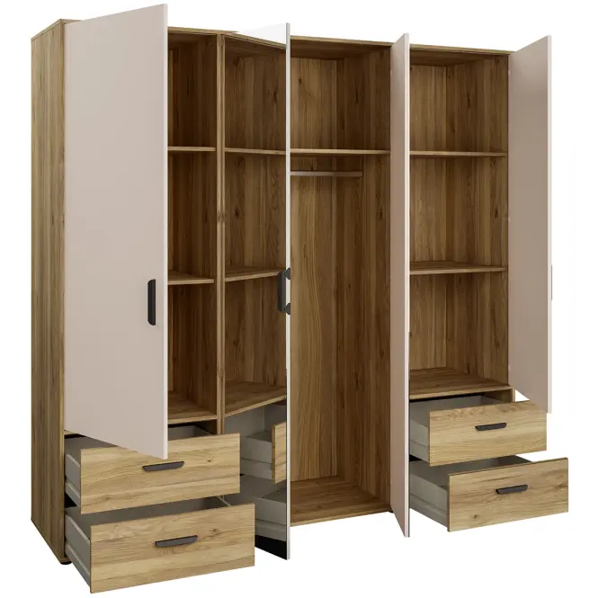 Szekrény Mokkaro  Moks845-M802  2d2lud4sz Homok/Tölgy Mauvella