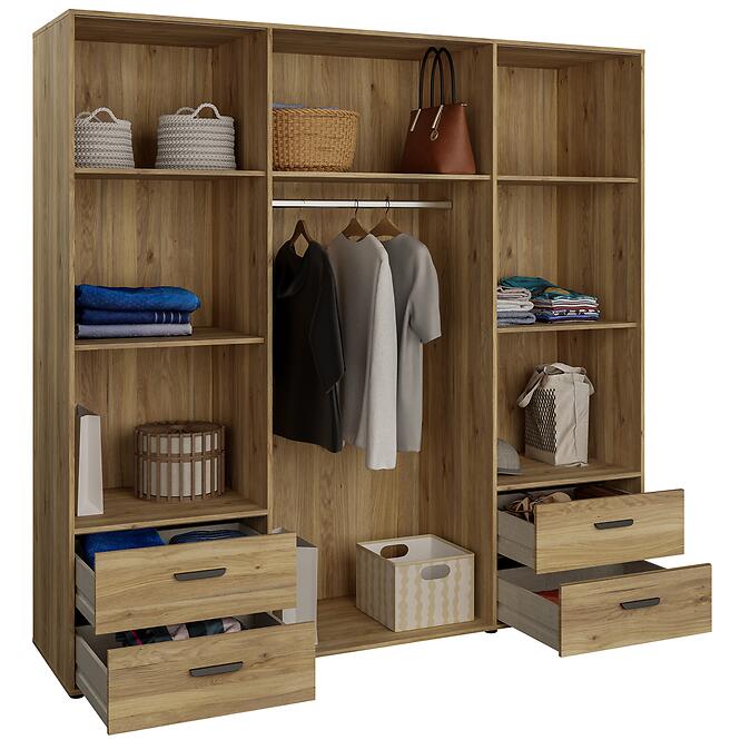 Szekrény Mokkaro  Moks845-M802  2d2lud4sz Homok/Tölgy Mauvella