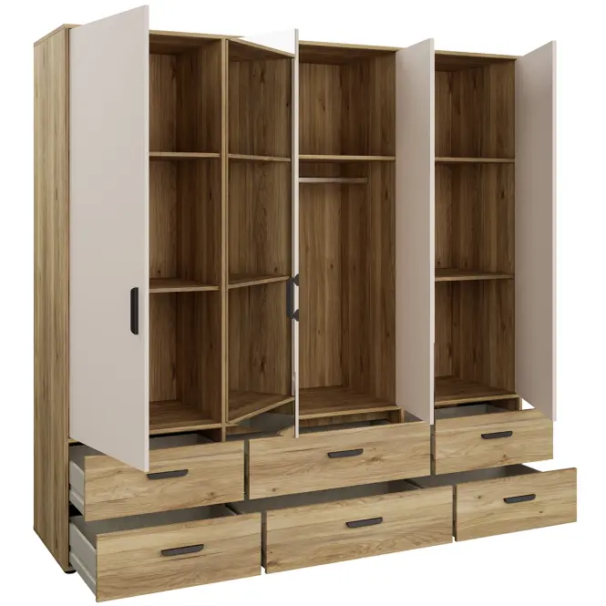 Szekrény Mokkaro  Moks846-M802  2d2lud6sz Homok/Tölgy Mauvella